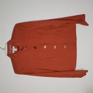 Christopher and banks lightweight jacket, rust orange, over shirt, Sz Small